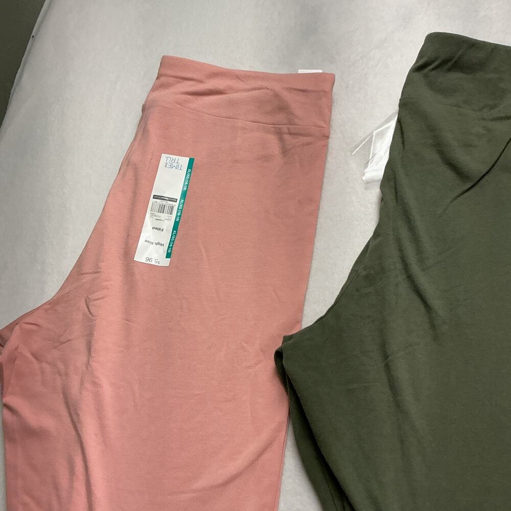 Time And True Women’s 2 Pair High Rise Fitted Leggings Sz XL(16/18), 4151 - Picture 3 of 7